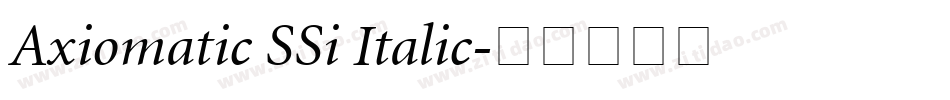 Axiomatic SSi Italic字体转换
